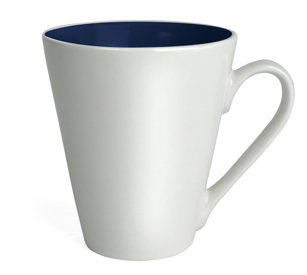 Mugg Attila, vit/marin 20cl