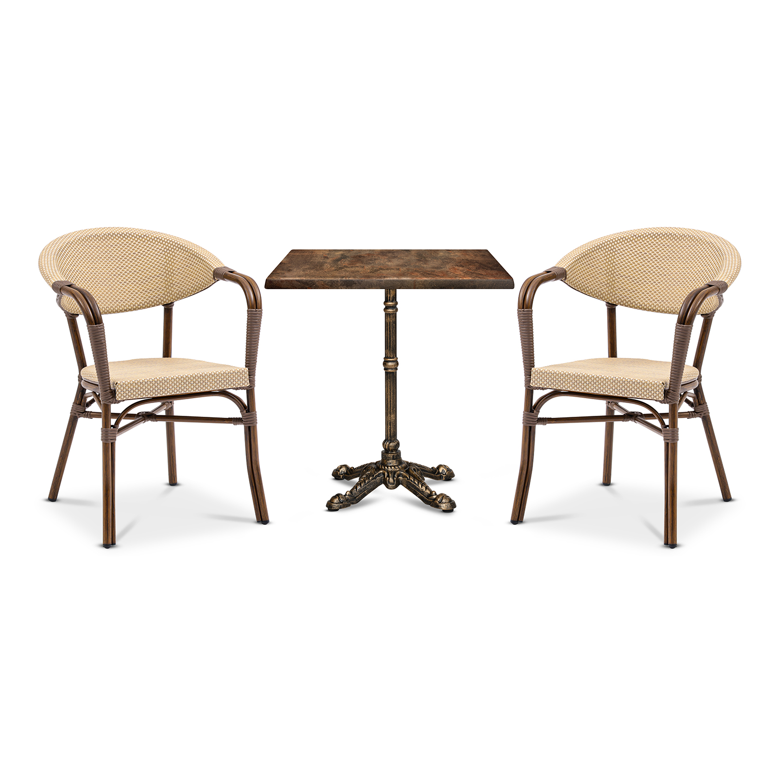 tuoli, ruskea/luonnollinen tek